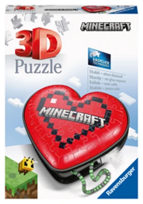 Coffre En Forme De Coeur Minecraft 54 Pièces Puzzle 3D