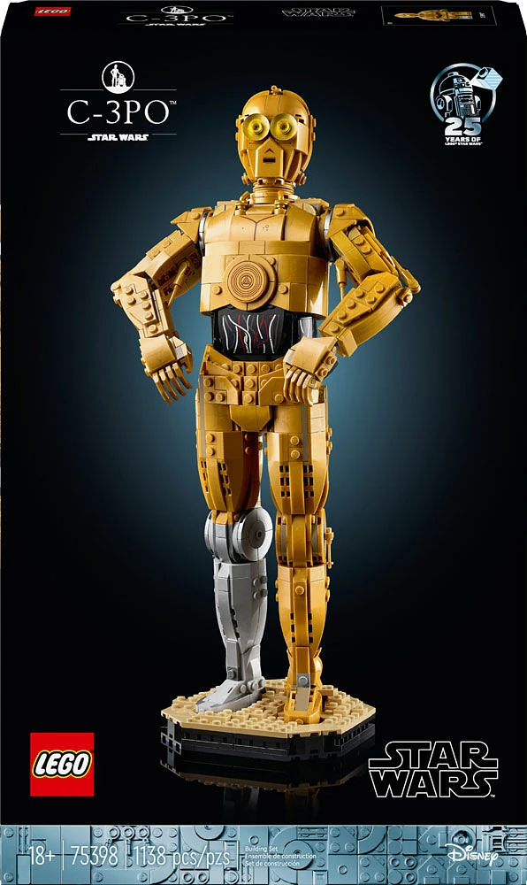 LEGO Star Wars C-3PO Figurine de droïde à construire 75398