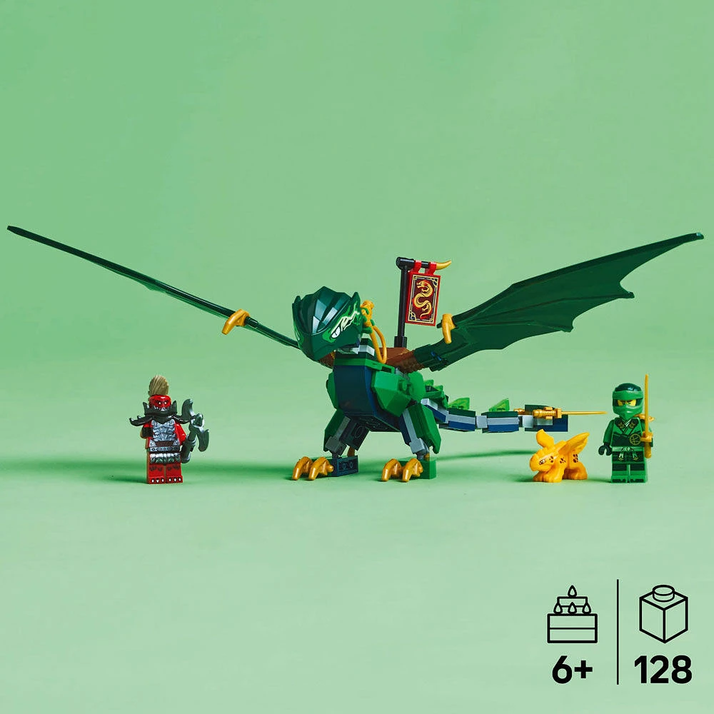 LEGO NINJAGO Lloyd's Green Forest Dragon Toy - Pretend Play Building Toy for Boys and Girls - 71829