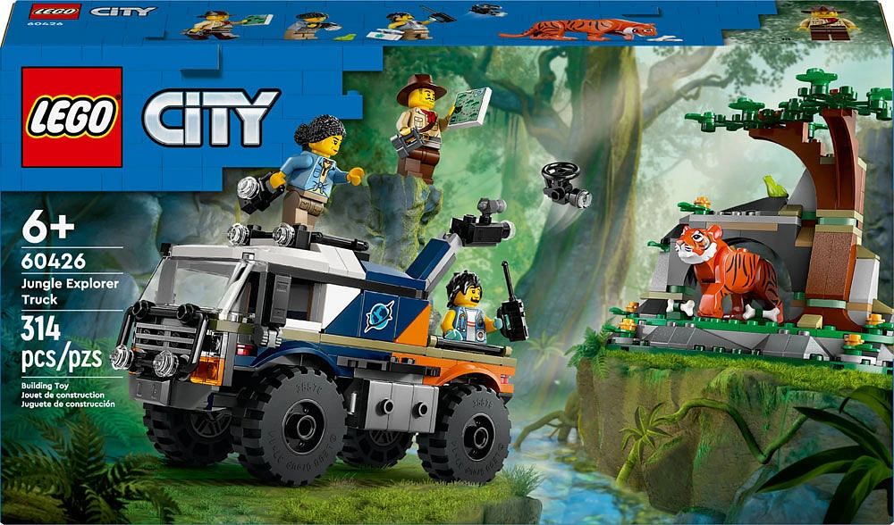 LEGO City Jungle Explorer Off-Road Truck Toy, Jungle Toy Building Set, Car Toy, 60426