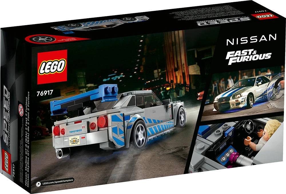 LEGO Speed Champions Nissan Skyline GT-R (R34) 2 Fast 2 Furious 76917 (319 pièces)