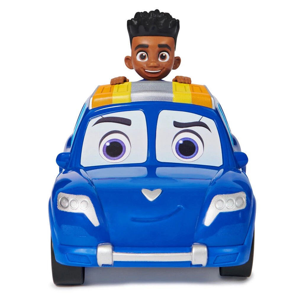 Disney Junior Firebuds, Véhicule à rétrofriction Jayden et Piston avec effet tournoyant