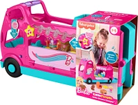 Fisher-Price Little People Barbie Little Dreamcamper RV Playset with Music Lights & 2 Figures, Multilanguage Version