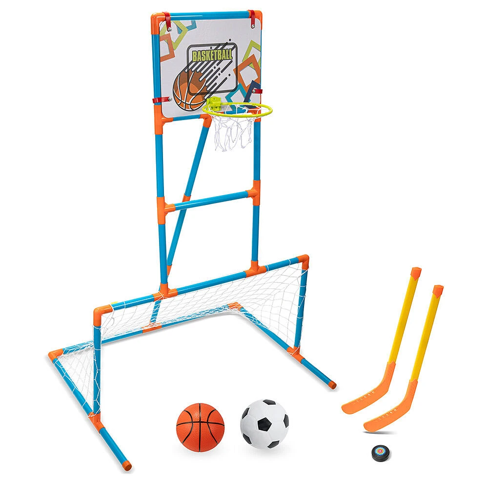 Out2Play - Ensemble De Sport 3 En 1 Basketball, Soccer, Hockey