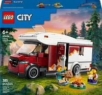 LEGO City Holiday Adventure Camper Van Building Toy Set - Vacation Toy for Kids - Includes 3 Minifigures - 60454