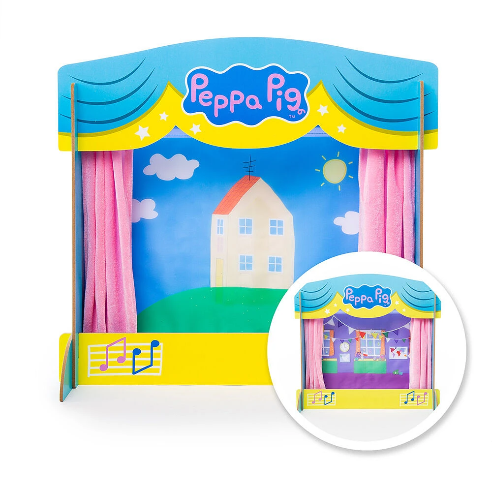 Théâtre Maison De Jeu Peppa Pig Avec 2 Marionnettes