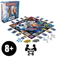 Monopoly : édition Star Wars Light Side, jeu de plateau Star Wars de Jedi, jeux pour la famille, pour 2 à 6 joueurs