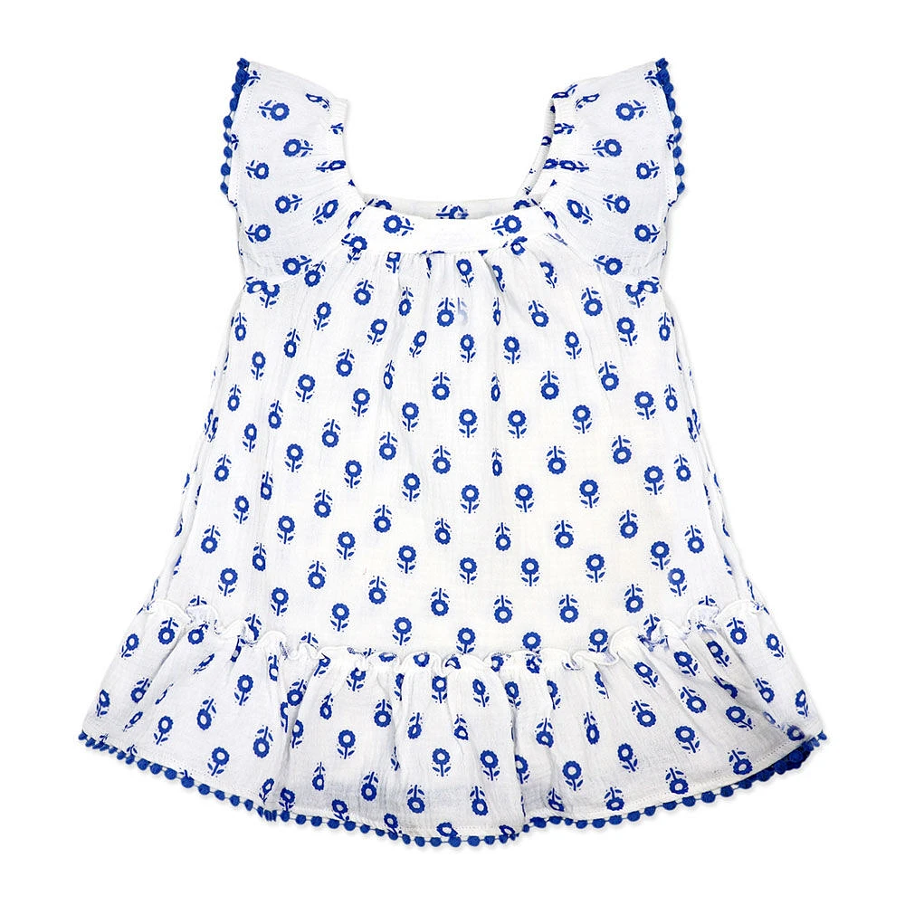 Ensemble de robe 2 pièces Baby Mode : bleu floralois