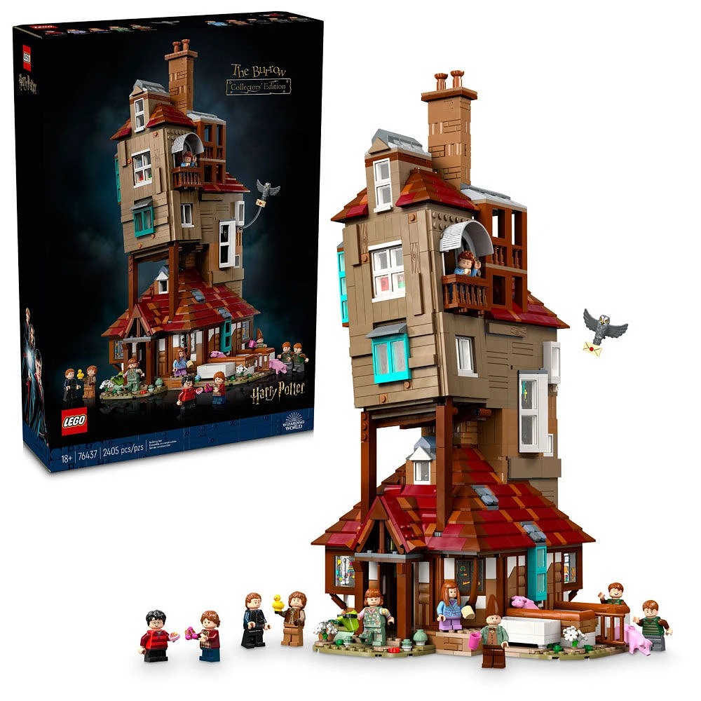 LEGO Harry Potter The Burrow - Collectors' Edition, Weasley House Building Set - 10 Minifigures - 76437