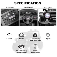 Voltz Toys Jeep with Remote, Black