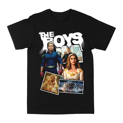 The Boys- Picture Collage Black T-Shirt