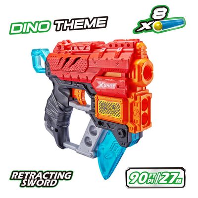 X-Shot Dino Attack Dino Extinct Foam Dart Blaster (8 Darts, 1 Eggs) by ZURU