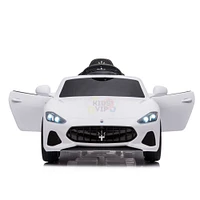 KIDSVIP 12V Maserati Gran Cabrio W/ RC - White - English Edition