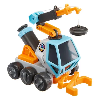 Big Adventures Space Rover STEM Toy Vehicle with Microscope, Magnetic Crane, Extending Grabber