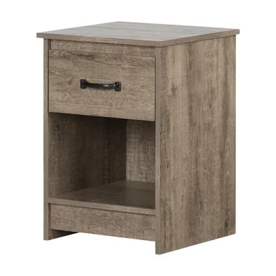 Tassio 1-Drawer Nightstand Weathered Oak