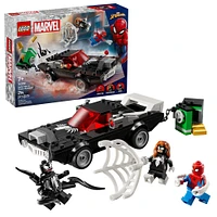 LEGO Marvel Spider-Man contre la puissante voiture de Venom, Jouet à construire, Ensemble de véhicule et figurines 76309