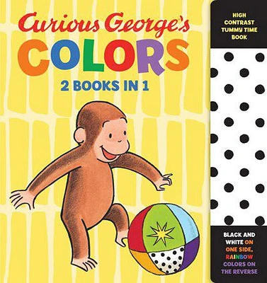 Curious George's Colors: High Contrast Tummy Time Book - Édition anglaise