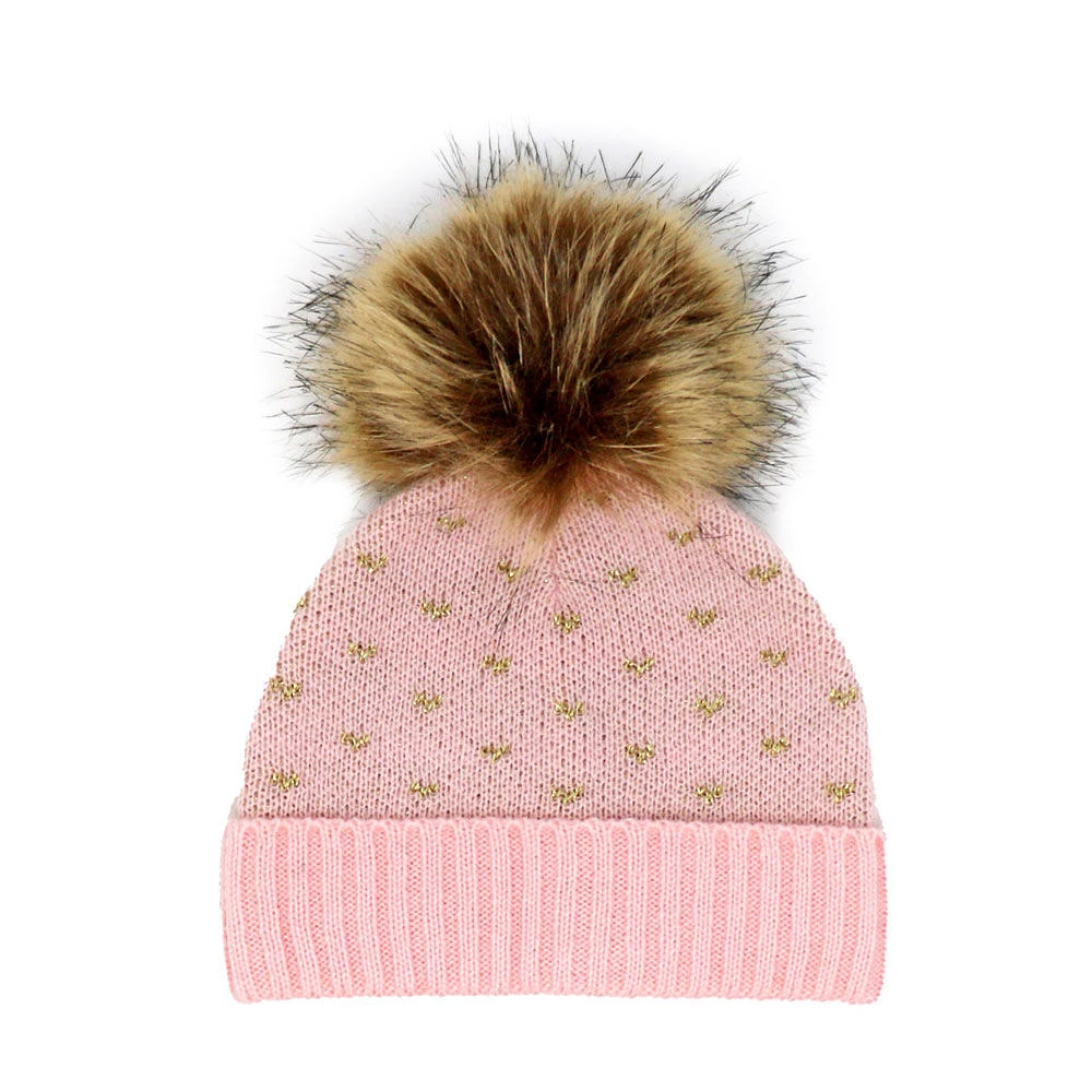 Baby Mode  Blush Tricot Bonnet & Bottillon Ensemble 0-6M