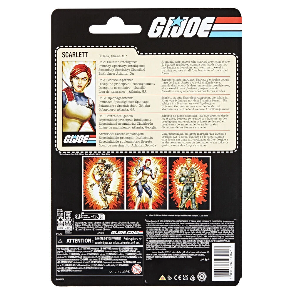 G.I. Joe Classified Series Retro Cardback, Scarlett Action Figure