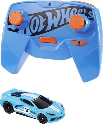 Hot Wheels Véhicule téléguidé 1:64 Rechargeable CorvetteC8