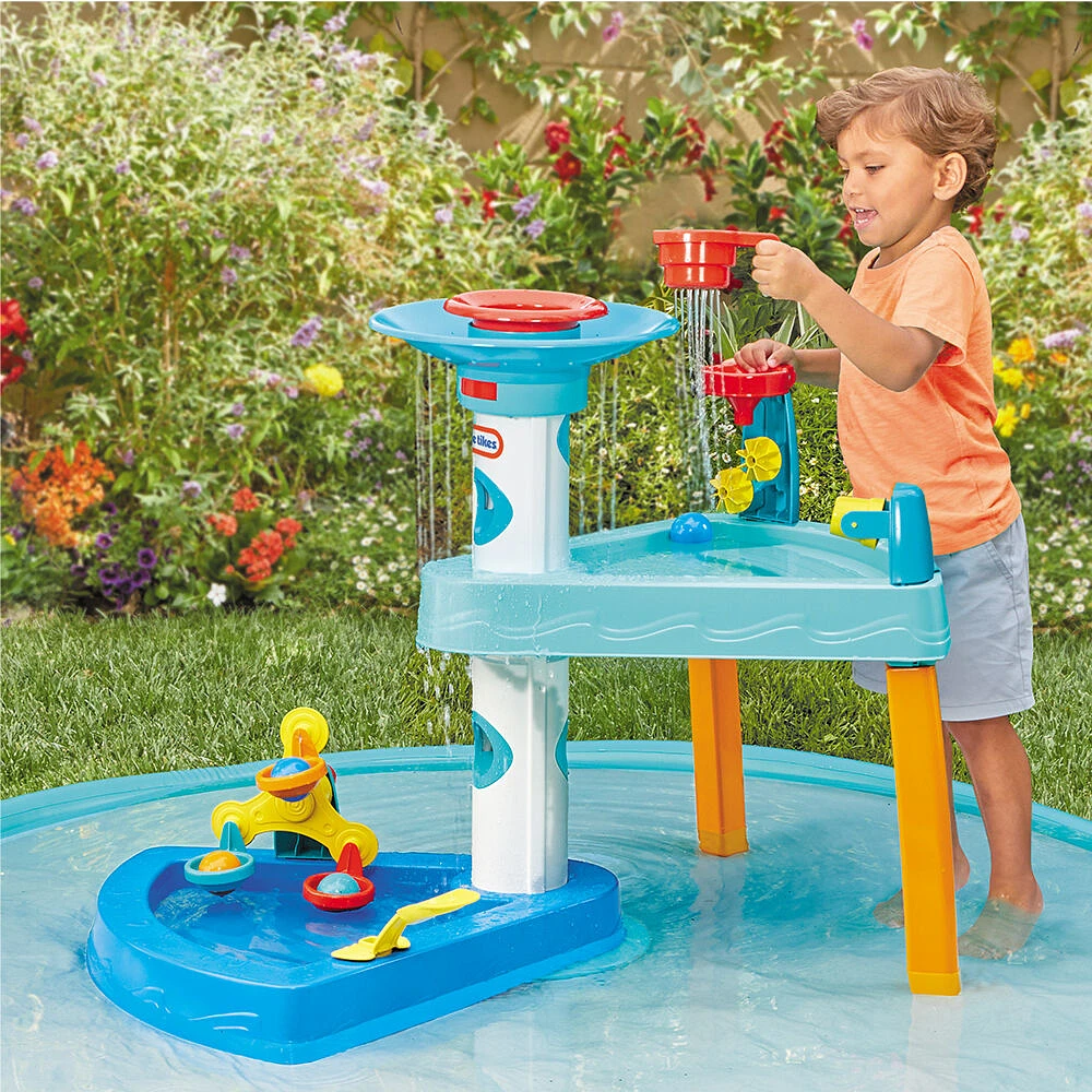 Little Tikes 3-in-1 Splash 'n Grow Outdoor Water Play Table with Accessories and Splash Pad