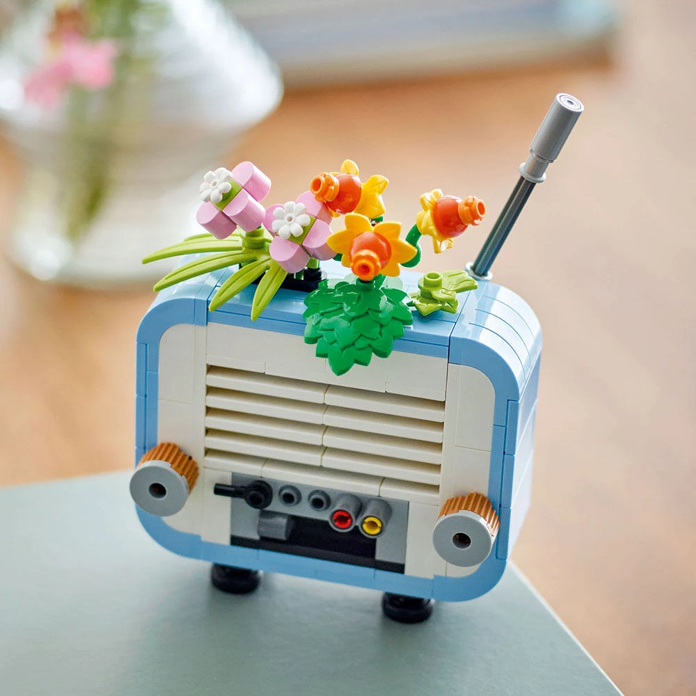 LEGO Creator 3en1 Le tourne-disque avec des fleurs, Ensemble musical, Se transforme en radio ou en microphone 31172