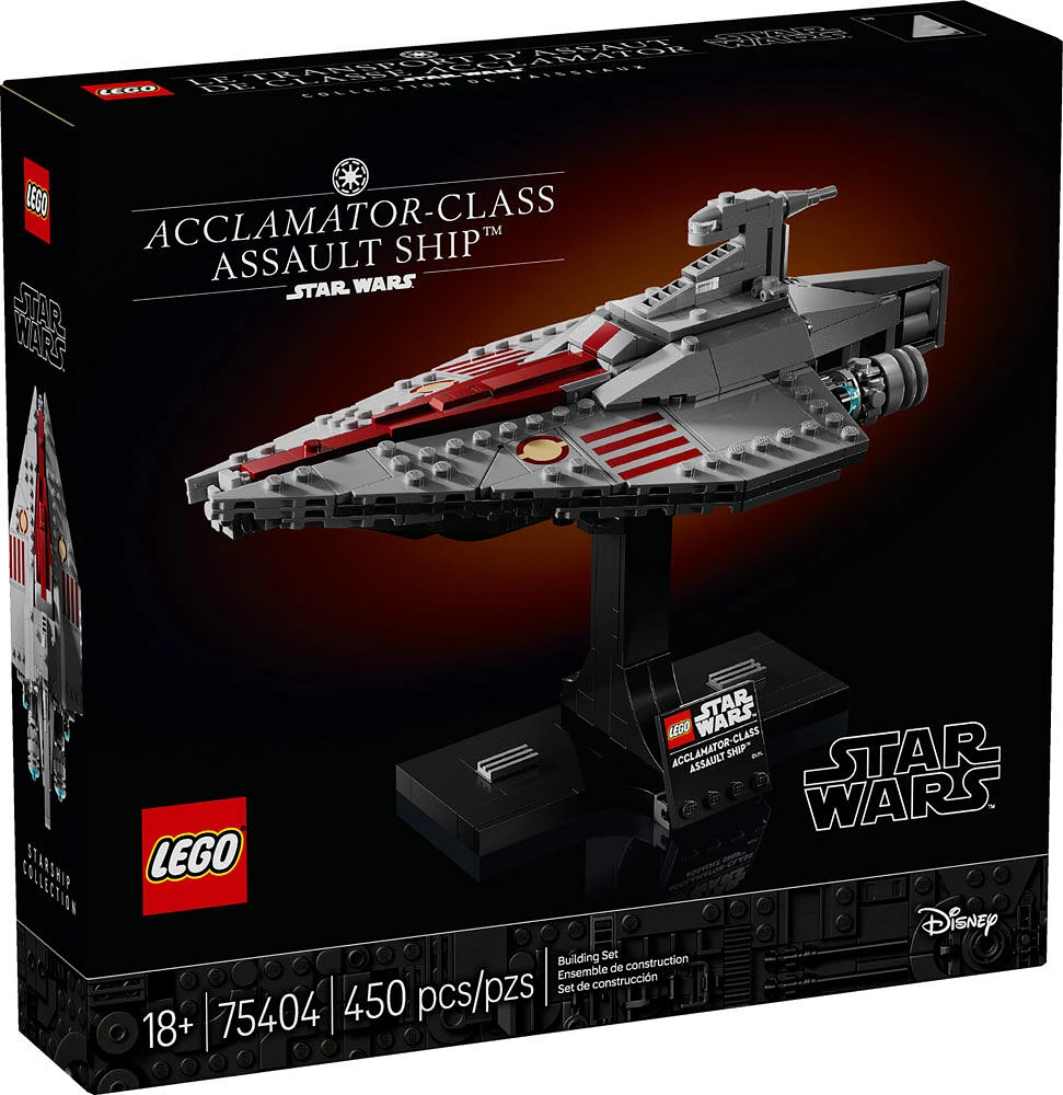 LEGO Star Wars: Attack of the Clones Acclamator-Class Assault Ship Building Set for Adults - 75404