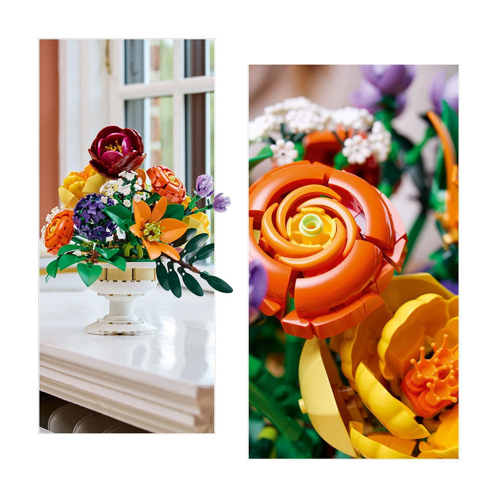 LEGO Botanicals Flower Arrangement for Adults, 18+ - DIY Faux Bouquet Set - Home Decor - 10345