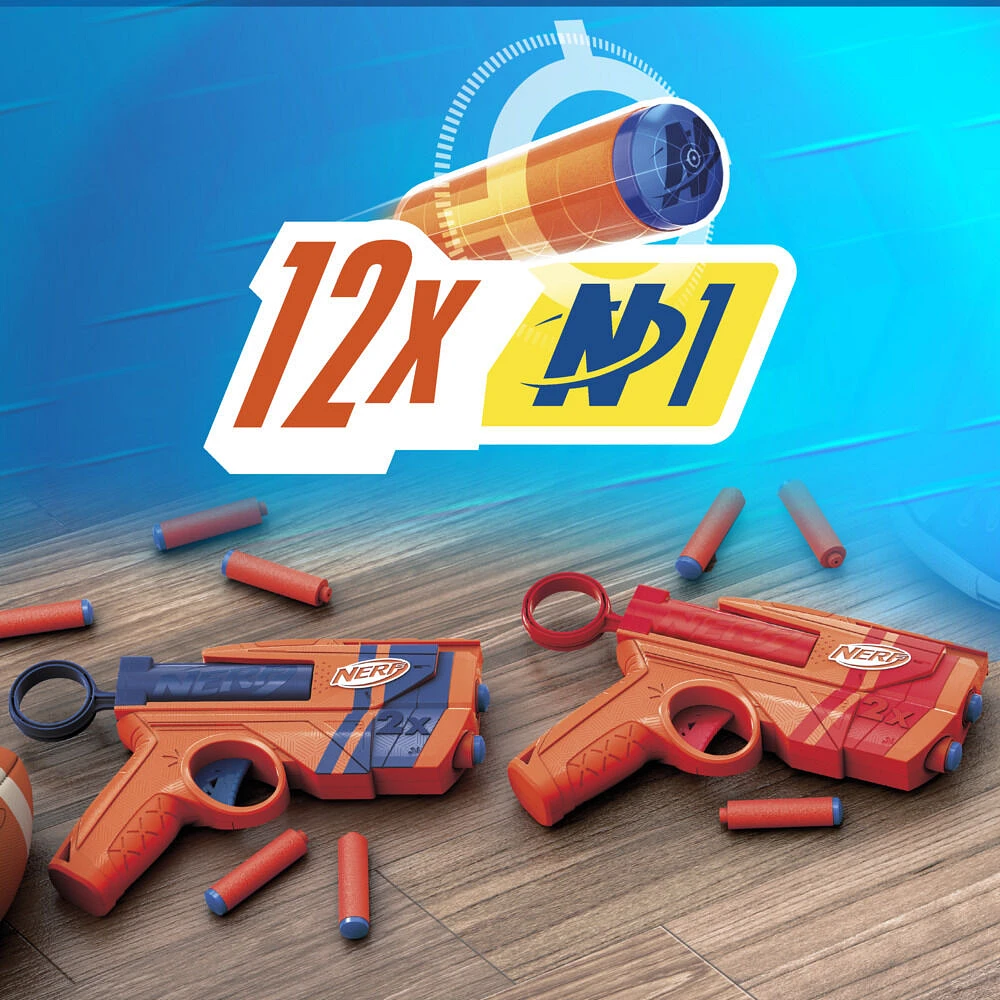 Nerf N Series, Duo Pack de blasters à fléchettes et 12 fléchettes N1