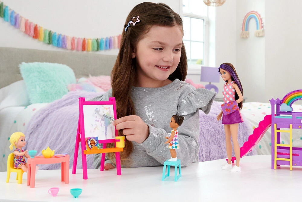 Barbie-Skipper Premiers Jobs Coffret Garderie-Poupées et accessoires