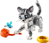 LEGO Creator 3 in 1 Playful Cat Toy - Building Toy with 3 Building Options, Cat, Dog, or Pigeon - 31163