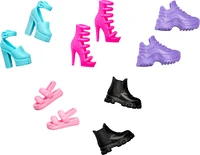 Barbie Doll Accessories, 5 Pairs of Shoes Including Heels, Sneakers & Sandals