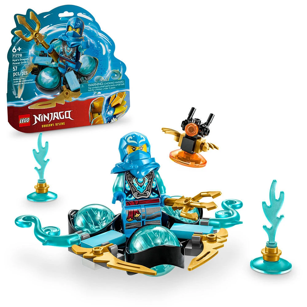 LEGO NINJAGO Le dérapage Spinjitzu puissant du dragon de Nya 71778 Ensemble de jeu de construction (57 pièces)