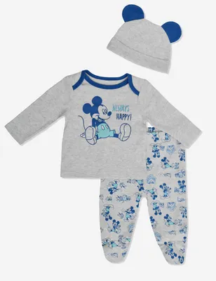 Disney Mickey Mouse 3 Piece Take Me Home Set Grey