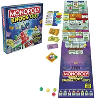 Monopoly Knockout Family Party Game, Quick-Playing Board Games, 2-8 Players, 20 Mins.