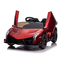 KidsVip 12V Lamborghini Veneno W/RC- Red