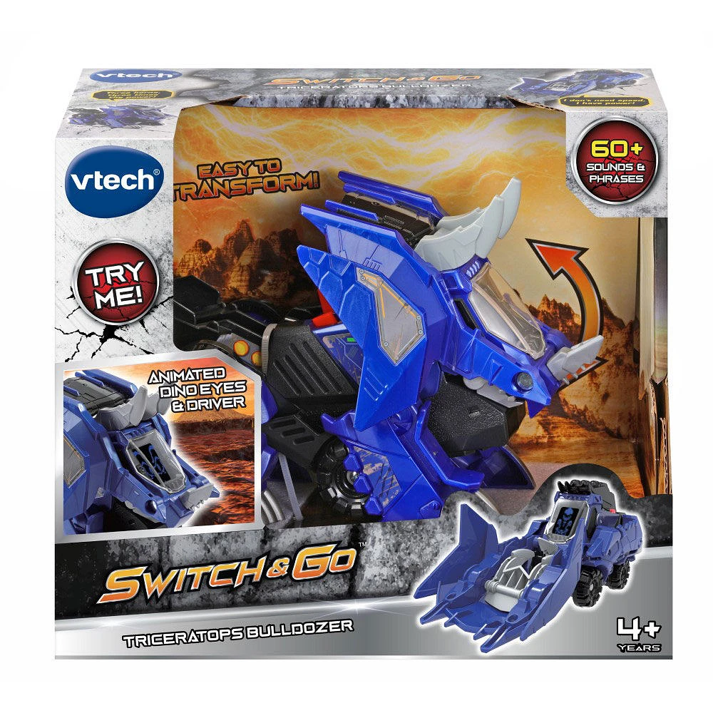 VTech Switch & Go Triceratops Bulldozer - Édition anglaise