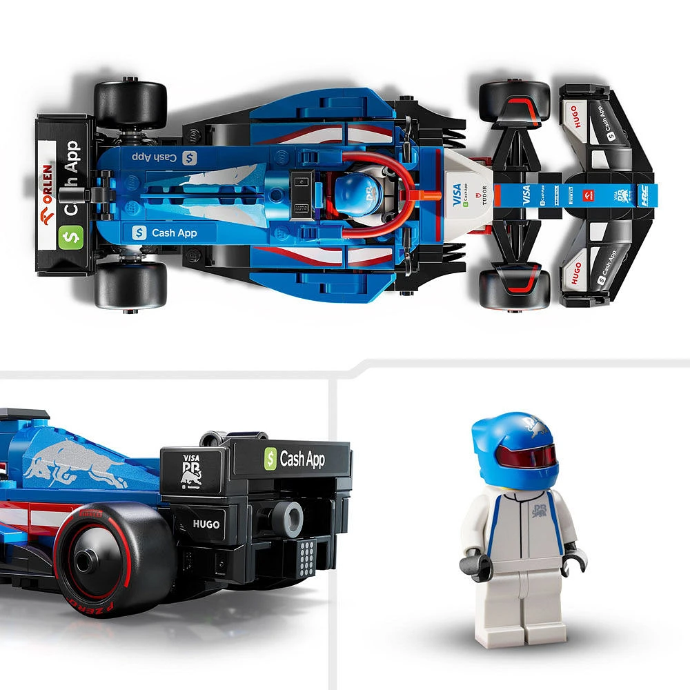 LEGO Speed Champions Voiture de course Visa Cash App RB VCARB 01 F1 , Ensemble de véhicule et pilote 77246