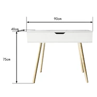 White Desk with Storage