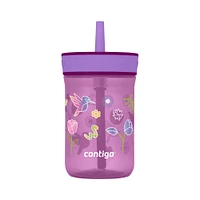 Gobelet antidéversement pour enfants Contigo Leighton avec paille, tulipes raisin, 414 ml