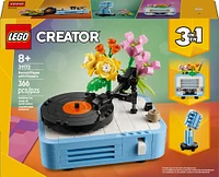 LEGO Creator 3en1 Le tourne-disque avec des fleurs, Ensemble musical, Se transforme en radio ou en microphone 31172