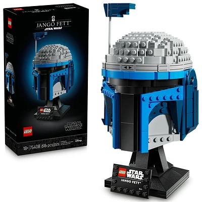 LEGO Star Wars Jango Fett Helmet - Collectible DIY Model Kit For Adults 18+ - Room Decor Idea - 75408
