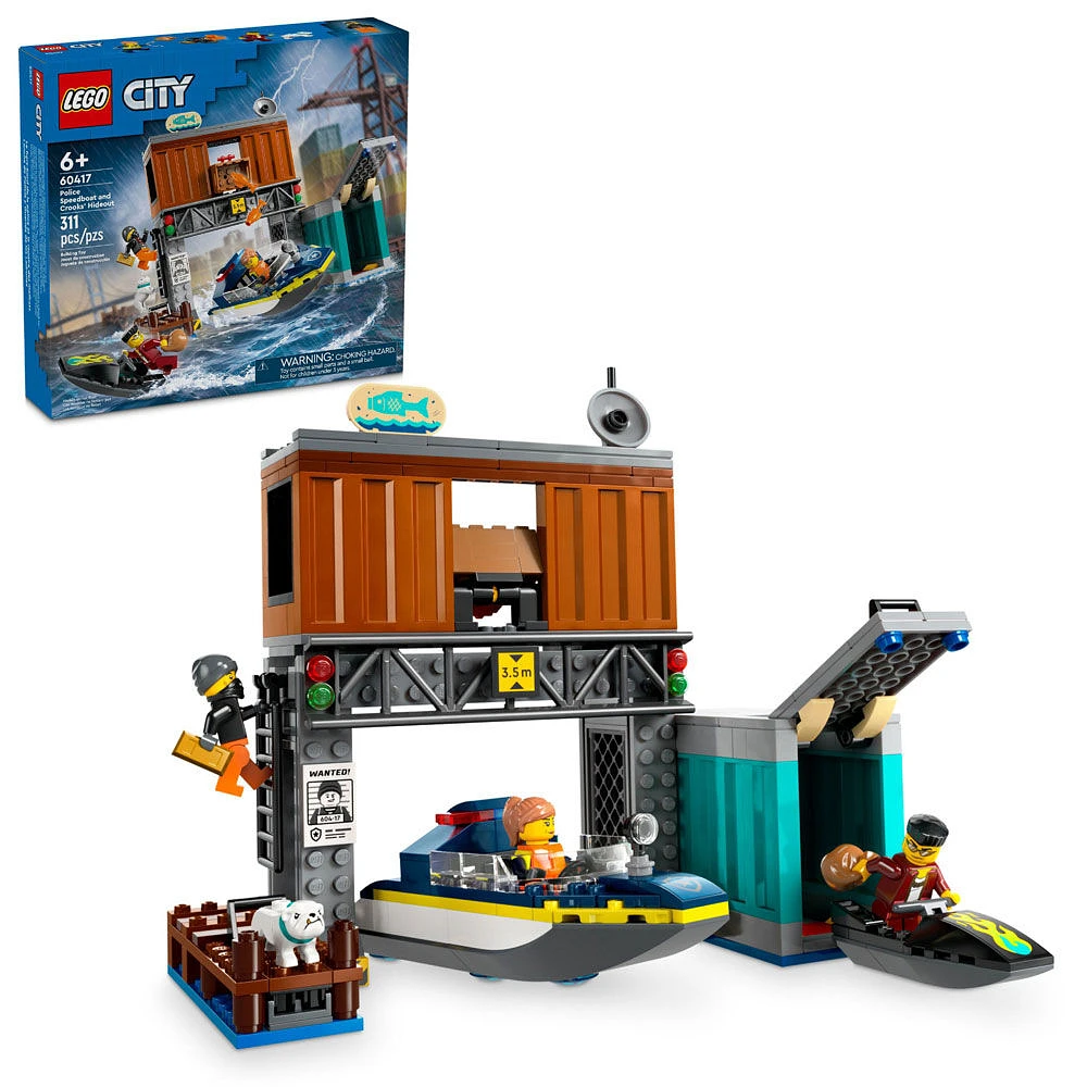 LEGO City Le hors-bord de la police et le repaire des malfrats 60417