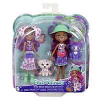 Enchantimals 2-in-1 Cat & Dog Doll with Pet Besties, Animal Toy with Fashion Accessories