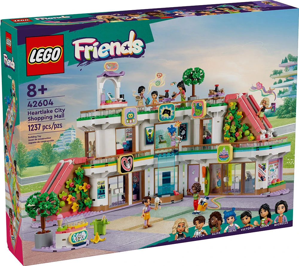 LEGO Friends Heartlake City Shopping Mall Playset, Includes Mini Doll Accessories to Build Social Skills, 42604