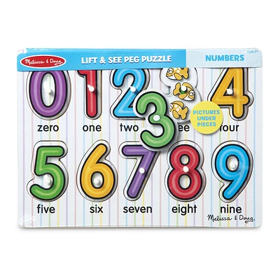 Melissa and Doug - Cheville à chiffres transparents