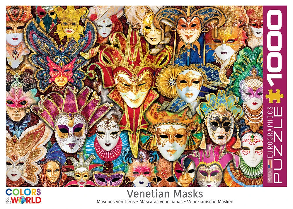 Eurographics Puzzle de 1000 pièces Masques du carnaval de Venise