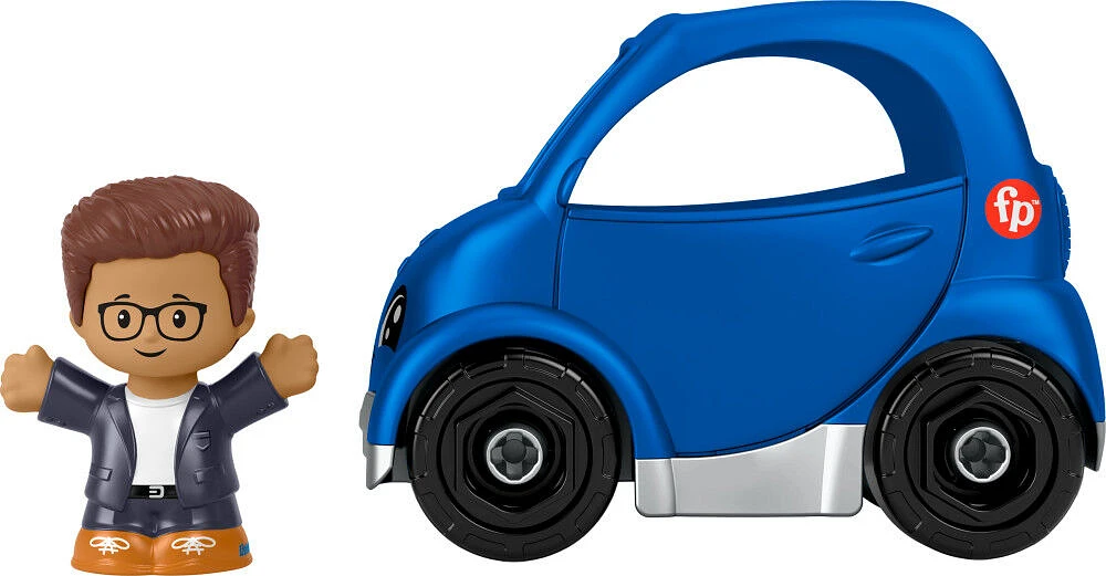 Fisher-Price Little People Electric Vehicle Toy Car and Figure Set for Toddlers, 2 Pieces