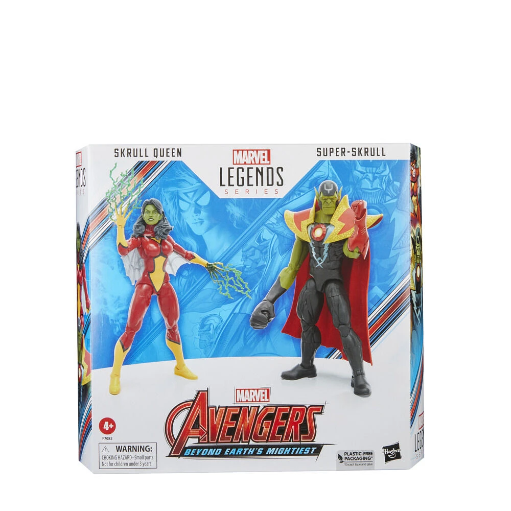 Hasbro Marvel Legends Series, figurines de collection de 15 cm Skrull Queen et Super-Skrull, Avengers 60e anniversaire