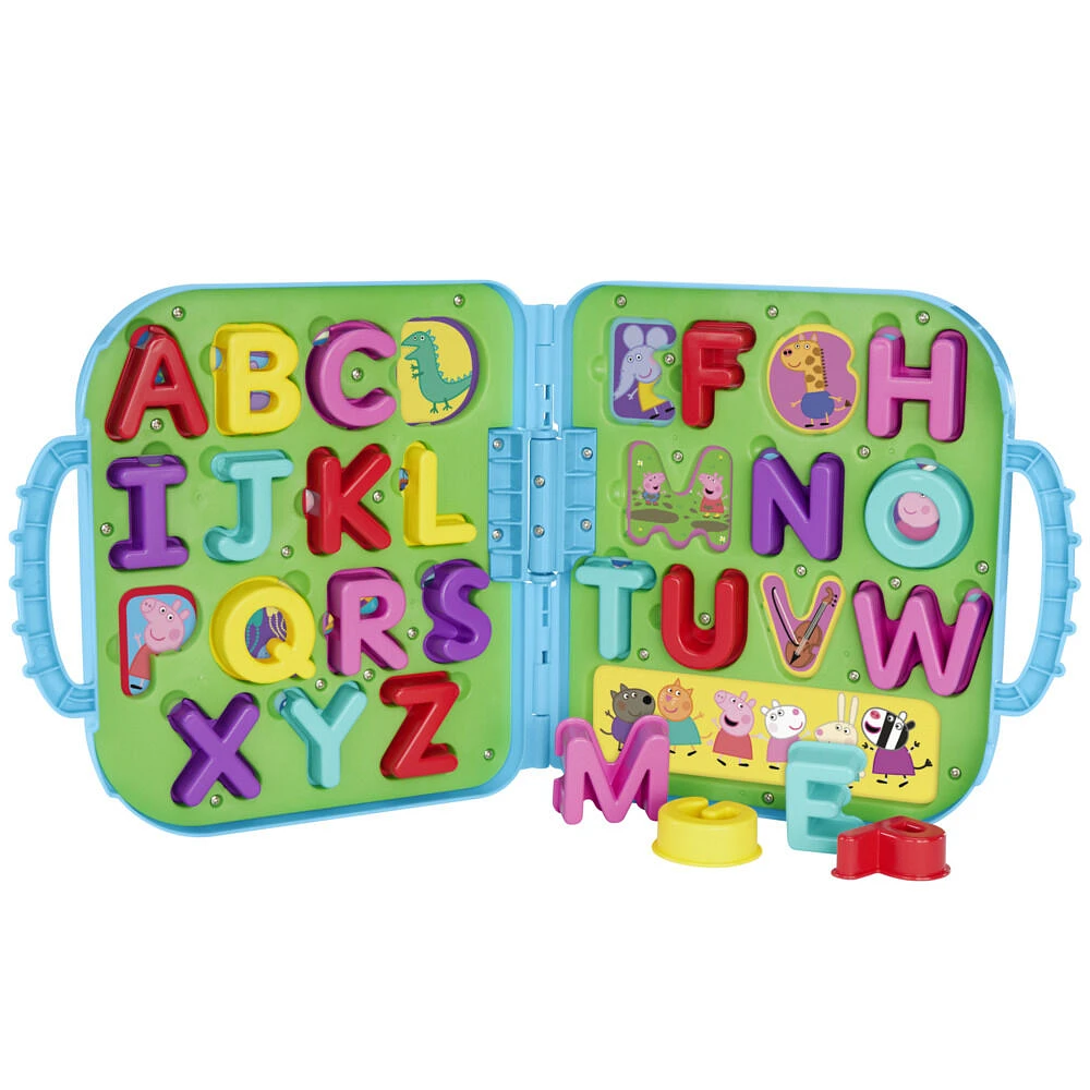 Peppa Pig Peppa's Alphabet Case, Alphabet Puzzles, Preschool Toys - English Edition